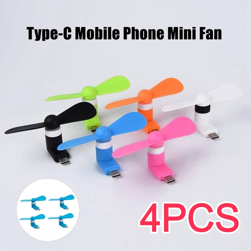 Micro Usb Cable - 4/2/1 шт. Мини-вентилятор Type-C, портативный микро-вентилятор