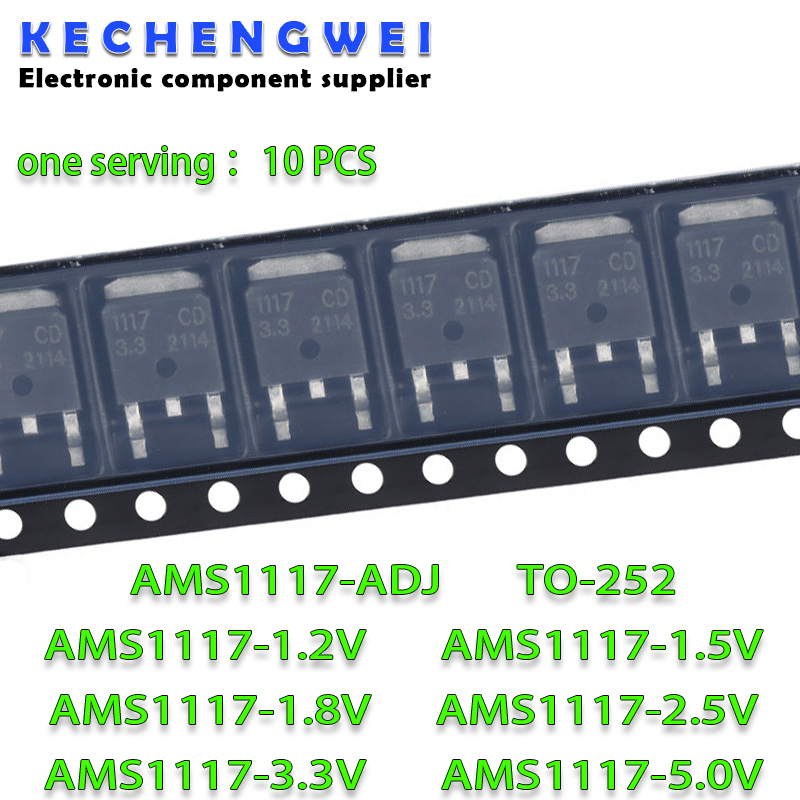 Ams1117 Module - 10 шт./лот AMS1117CD-ADJ AMS1117-5.0 AMS1117CD-3,3 AMS1117CD-1,5