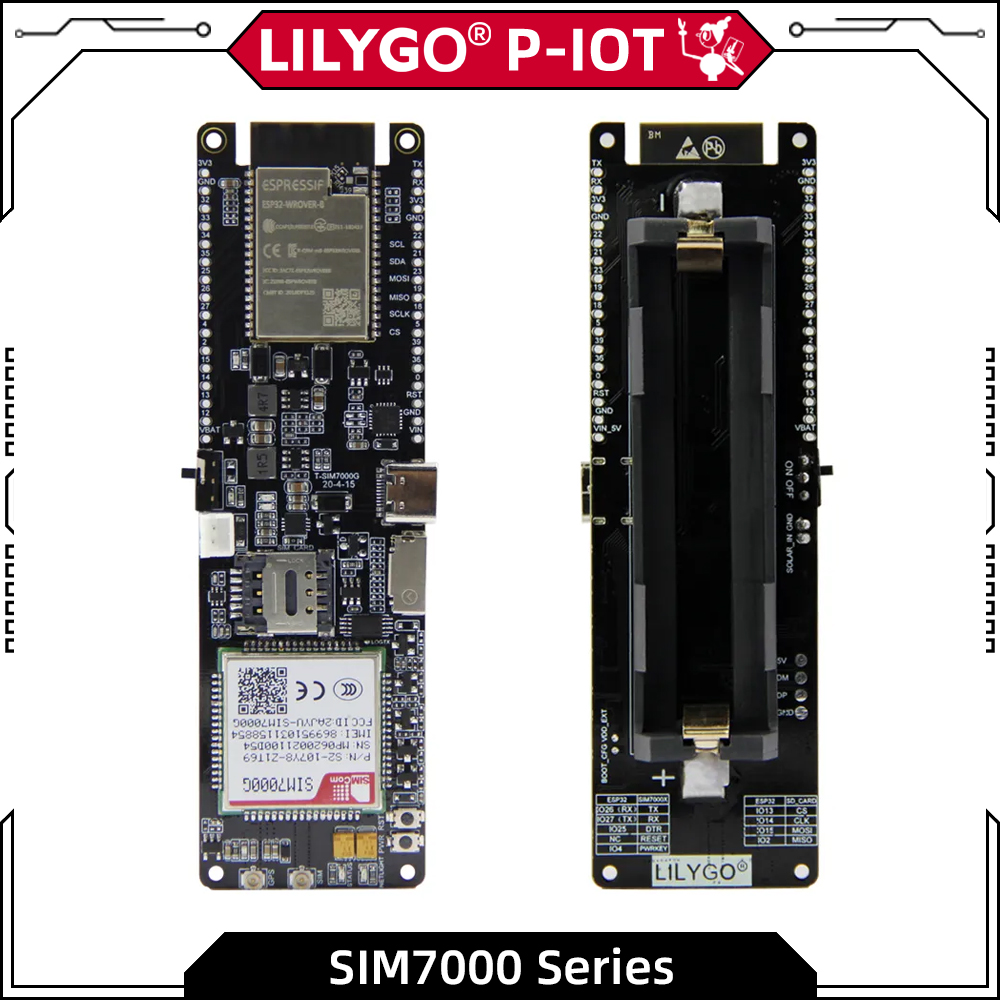 LILYGO® TTGO T-SIM7000G Плата  – обзор и цена Esp32 Battery Holder Lipo
