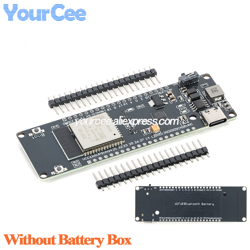 Плата разработки ESP32 с Wi-Fi – обзор и цена Esp32 Battery Holder Lipo